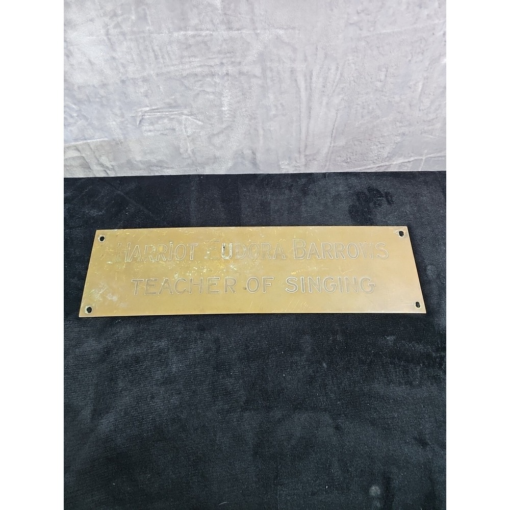 RARE Boston Symphony Orchestra Harriot Eudora‎ Barrows Teacher Of Singing Sign